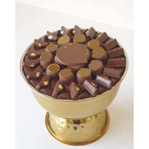 Bol de service de table de luxe pour hôtel et hôtel Bol de service en métal doré pour chocolat Bol de service pour dessert de mariage - Product Image 1
