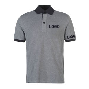 Hombres de alta calidad 100% algodón para Polos logotipo personalizado bordado peso pesado Golf tejido camiseta Jersey tela - Product Image 3