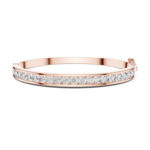 กำไลข้อมือโมอิสซาไนต์ทรงกลม Pacho Classic Channel Set เงินแท้ 925 เครื่องประดับงานแต่งงาน GLBR-0005 - Product Image 6