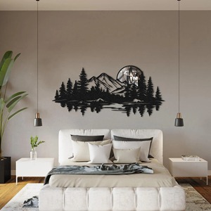 Décoration murale en métal artisanal moderne Sculpture en fer unique Tenture murale décorative élégante pour la maison Salon Chambre à coucher - Product Image 4