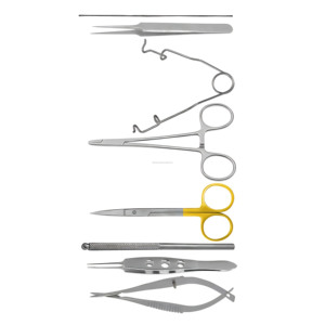 Ensemble d'instruments vétérinaires microchirurgicaux de haute qualité, 8 pièces, en acier inoxydable, réutilisables, fournisseur en gros OEM ODM - Product Image 2