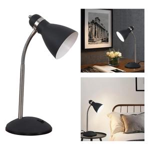 BEL AIR HOME-Lámpara de escritorio MEGARA 1xE27-Lámpara de escritorio de metal o mesita de noche-Altura de 40cm-Interruptor de encendido/apagado en la base (NEGRO) - Product Image 3
