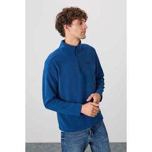 Sudadera de Forro Polar con Cuello Alto para Hombre Air Jones, Suéter Cálido para Uso Casual al Aire Libre, Azul Marino, Modelo 88310 - Product Image 4