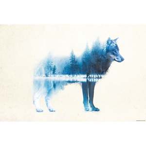 Madeleine's Forest Wolf <b>Canvas</b> Poster for <b>Wall</b> Decor - Product Image 2