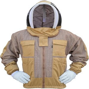 Veste d'apiculture 3 couches avec voile d'escrime Veste d'apiculture ventilée anti-piqûres pour apiculteurs - Product Image 1