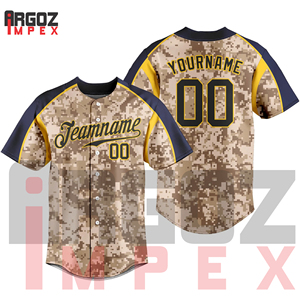 เสื้อเบสบอลพรีเมี่ยมดีไซน์ระบายอากาศได้ดีมีลวดลายระเหิดโดดเด่นส่งตรงจากโรงงานสำหรับชุดเล่นซอฟต์บอล - Product Image 1