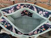 Sac fourre-tout à bandoulière en coton 100% imprimé floral matelassé fait main indien, écologique, durable, pour usage quotidien, mode hiver, deux anses