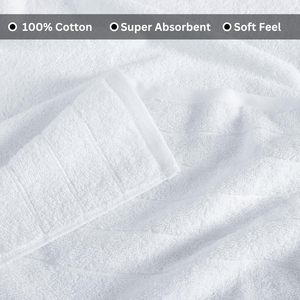 Logo brodé personnalisé blanc 100% coton éponge luxe hôtel ensemble de draps de bain serviettes en coton égyptien draps compressés - Product Image 2