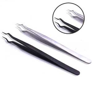 Top Trending Durable Professional Stainless Steel Isolation Eyelash <b>Tweezers</b> Set Fiber Tips Anti-Magnetic Precision <b>Tweezers</b> - Product Image 3