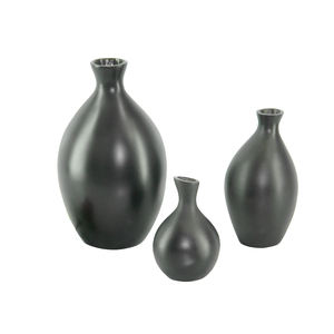 Jarrón de aluminio, decoración moderna para el hogar, diseño minimalista, arreglo floral con acabado metálico, jarrón contemporáneo elegante ligero - Product Image 3