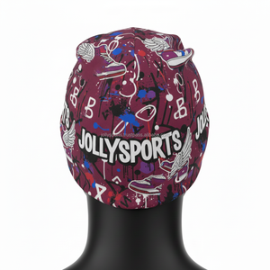 Bonnet en polyester et élasthanne de qualité supérieure pour homme, tissu extensible doux 220 GSM, multicolores, logo personnalisé par sublimation, bonnet jacquard - Product Image 2