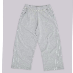 Pantalones Deportivos Casuales de Pierna Ancha para Hombre, Cintura Alta, Estampados, 450 Gsm, Holgados, de Poliéster/Algodón, Gruesos, Transpirables y Elásticos - Product Image 3