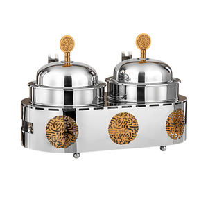 Set of 2 Chaffing Dish Made with Stainless Steel Food Warmers Buffet for Catering Serving Dish for Wedding Restaurant - Product Image 1