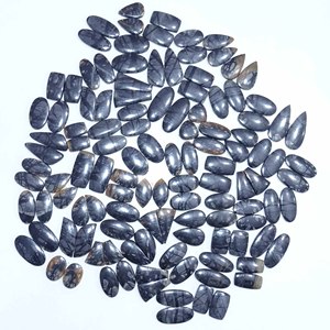 Pares de jaspe Picasso de alta calidad para pendiente Par de piedras preciosas para pendiente Par de cabujón de jaspe Picasso para pendiente - Product Image 3