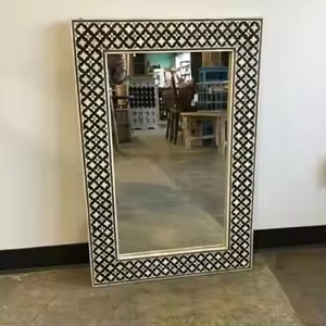 Espejo de pared con incrustaciones de hueso de la mejor calidad, hueso decorativo para el hogar de Crescent Crafts - Product Image 2