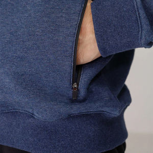 Sudadera con capucha y cremallera completa para hombre de alta calidad, ropa de calle de algodón polar de gran tamaño en blanco para invierno con logotipo de cremallera OEM - Product Image 5