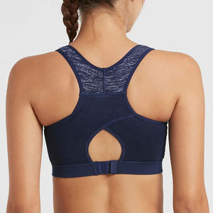 Sujetador de entrenamiento acolchado para mujer, top de yoga para gimnasio sin costuras de alto soporte, ropa deportiva de entrenamiento de LICRA de nailon transpirable - Product Image 2