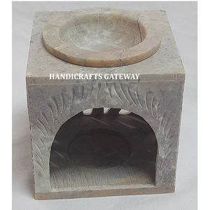 Quemador de aceite aromático de Esteatita natural, diseño clásico de alta calidad, hecho a mano para uso en decoración del hogar y regalo para ráfagas - Product Image 1