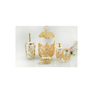 Luxueux ensemble de salle de bains en laiton à fleurs multiples avec matériau céramique - Product Image 1