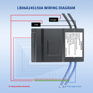 Lvnoon lb06a loạt cân bằng hoạt động thông minh <span class=keywords><strong>BMS</strong></span> lb06a24s150a cho NCM LiFePO4 lto Pin 21S 24S 150A 72V <span class=keywords><strong>84V</strong></span> với điều khiển ứng dụng - Product Image 5