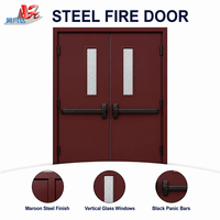 Porte en acier ignifuge commerciale avec isolation thermique et cadre robuste pour la protection incendie des bâtiments industriels