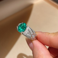 18K Gold Ovaler Labor-Smaragd 14K Vergoldeter IGI-Zertifizierter Pav-Diamant Cocktailring Hochzeit Maßgefertigter Schmuck OEM/ODM Party