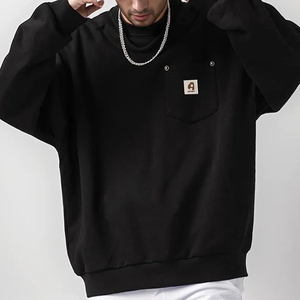 Sudaderas holgadas de lana de invierno de alta calidad para hombre de fabricante profesional 100% algodón poliéster sudaderas con capucha con estampado de logotipo personalizado - Product Image 3