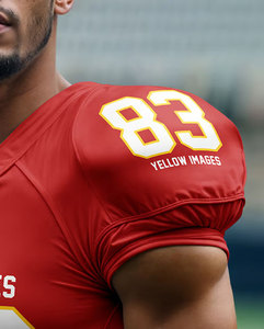 Ensemble de maillots de football américain à sublimation personnalisée livraison rapide uniforme de saison d'été à manches courtes - Product Image 3