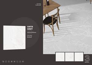 Azulejos de porcelana de colección tallada 1000x1000 | Baldosas de pared de gran formato Premium 100x100 | Calidad de exportación duradera y elegante - Product Image 2