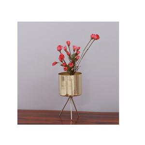 Jarrón de mesa de Metal con estilo contemporáneo, pieza decorativa de pared de suelo versátil moderna para el hogar o la oficina - Product Image 6