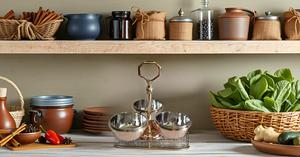 Indian Metal Serve Ware Elegant Pickle Condiment <b>Holder</b> for Serving Bowls - Product Image 5