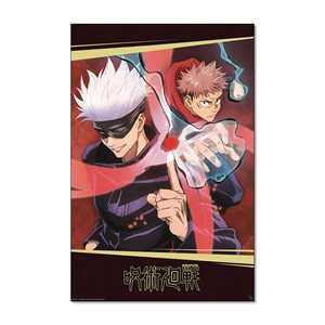 Affiche d'anime Jujutsu Kaisen mettant en scène les personnages Itadori et Gojo - Product Image 2