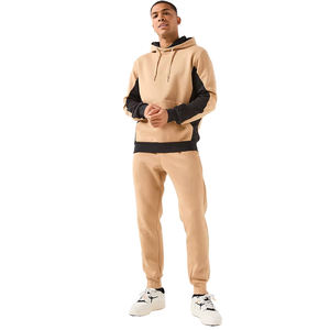 Trajes Deportivos de Buena Calidad para Hombre, Color Sólido, Felpa de Algodón, Tallas Grandes, Ropa de Entrenamiento, Trajes Deportivos para Correr con Bolsillo - Product Image 1