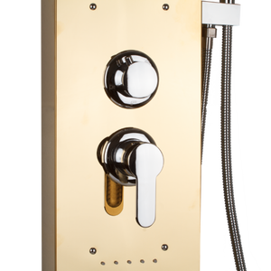 Panneaux de douche, mitigeurs, robinetterie sanitaire pour hôtel, acier inoxydable 304, céramique moderne contemporaine, couleur or Housen, 50 pièces - Product Image 4