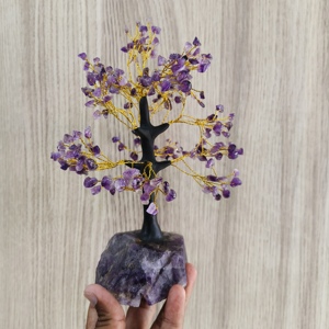 Arbre d'améthyste naturel Offre Spéciale avec grappe cadeau d'agate authentique fête folklorique mariage bonsaï grappe arbre décor Art Style spécimen - Product Image 4