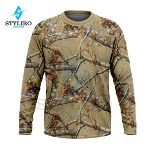 T-shirt de chasse tactique pour homme Real Tree - Manches longues, séchage rapide, respirant, polyester/coton, imprimé camouflage - Product Image 5