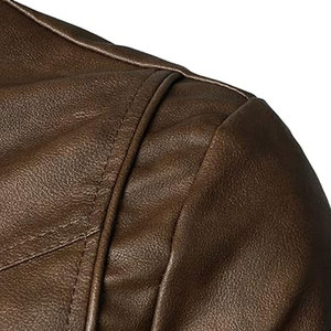 Chaqueta de cuero de moda para hombre fabricada profesionalmente con ajuste regular y cuello con capucha para Precio de invierno - Product Image 4
