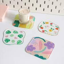 Dessous de verre floral élégant en acrylique Tapis de table coloré et artistique pour améliorer l'esthétique - Product Image 2