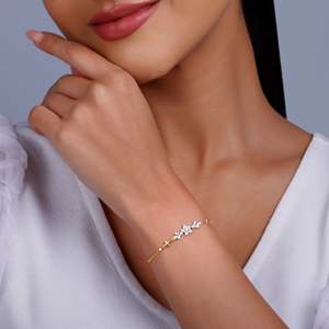 Bracelet en or avec diamants Gardenia Bracelet élégant avec un design complexe de diamants - Product Image 2
