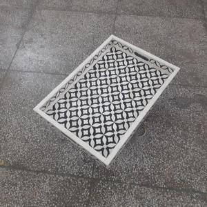 ถาดเสิร์ฟไม้ทรงสี่เหลี่ยมฝังกระดูกลายดอกไม้มีสไตล์สำหรับรับประทานอาหารกาแฟสำหรับงานแต่งงานเทศกาลดิวาลีแบบประหยัด - Product Image 1