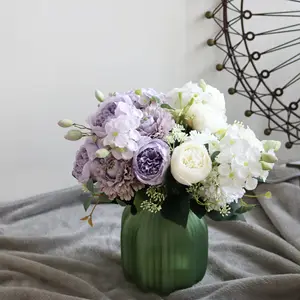 Imprimé personnalisé qualité fausse fleur de pivoine fleurs artificielles bouquet décor à la maison fleurs de luxe