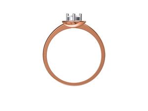 Anillo de compromiso de diamante chapado en oro rosa de 14 quilates de alta calidad superior Diseño elegante para aniversario de bodas Precio barato IGI - Product Image 2