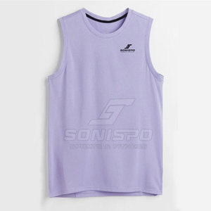 Débardeur en tissu tricoté respirant de haute qualité pour hommes Style décontracté pour l'exercice de gymnastique-Ventes directes d'usine - Product Image 1