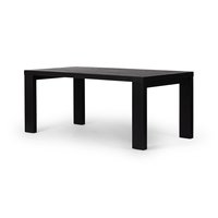 Table à manger rectangulaire en bois de manguier massif de 2 pouces d'épaisseur, finition sablée noire, design moderne et luxueux, nouvelle conception pour la maison, la cuisine, le restaurant