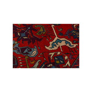 Alfombra Kiaan Grande de Lana Anudada a Mano, Diseño Geométrico Abstracto Rojo Naranja, Rectangular 9x12, para Entrada del Hogar, Modelo Skwl-38 - Product Image 3