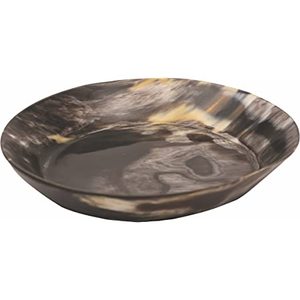 Bol de service en corne de grande forme, décoration intérieure, finition naturelle et bols colorés - Product Image 2