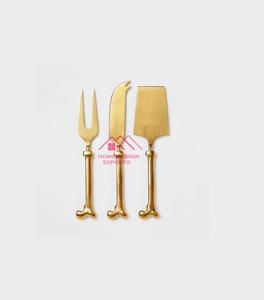 Ensemble de couverts en métal couteau design moderne couverts pour la décoration de mariage à la maison serveur à salade en acier inoxydable avec poignée design - Product Image 5