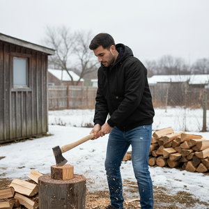 Abrigo de trabajo negro con capucha-Chaqueta vintage de lona de algodón 100% repelente al agua duradera Chaqueta OEM ODM - Product Image 4