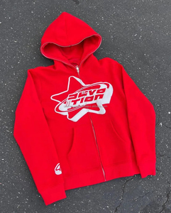 2023 logotipo personalizado 3D puff impresión Sudadera con capucha hombres de alta calidad casual de gran tamaño cremallera completa Sudadera con capucha hombres - Product Image 3