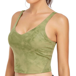 Ropa deportiva clásica Sujetador deportivo Top Fitness hecho a medida en blanco Causal Gym Sports Bra para mujer - Product Image 2